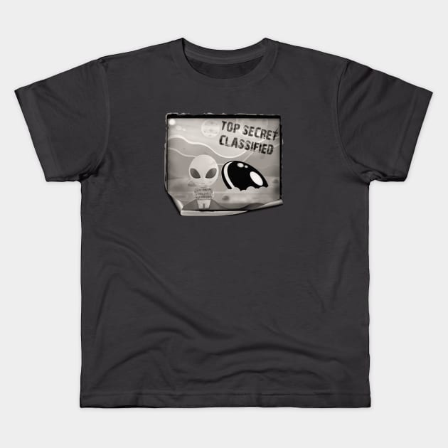 AUTHENTIC UFO CRASH PHOTO Kids T-Shirt by Tripnotic